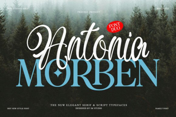 Antonia Morben Duo: Where Cheerful Serif Meets Graceful Script