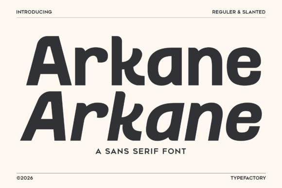 Arkane: A Clean Sans Serif Font Duo