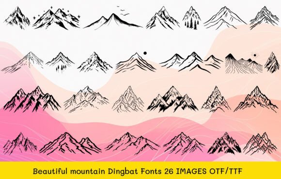 Beautiful Mountain Font Collection