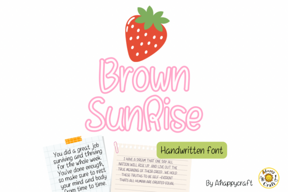 Brown Sunrise: A Warm, Handwritten Font for Real Projects