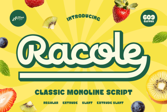 Racole: A Bold, Bubbly Script That Delivers Joy at First Glance