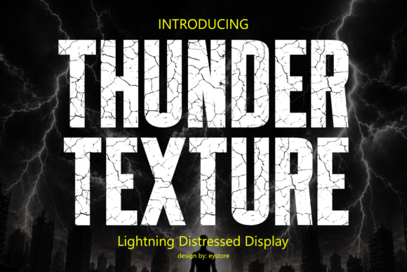 Thunder Texture: The Lightning-Distressed Display Font That Commands Attention